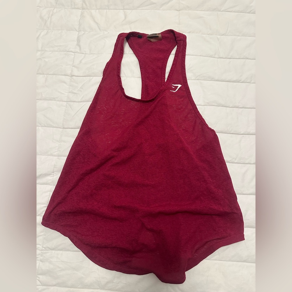 Gymshark Red Sleeveless Racerback Tank Top